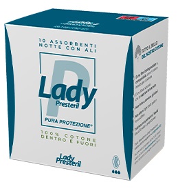 LADY PRESTERIL ASSORBENTI NOTTE CON ALI RIPIEGATI BIODEGRADABILI 10 PEZZI - Farmaunclick.it