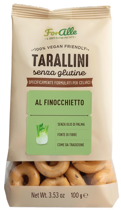 FORALLE TARALLINI SENZA GLUTINE AL FINOCCHIETTO 100 G - Farmaunclick.it