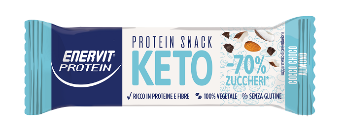 ENERVIT PROTEIN KETO SNACK COCCO CHOCO ALMOND 35 G - Farmaunclick.it