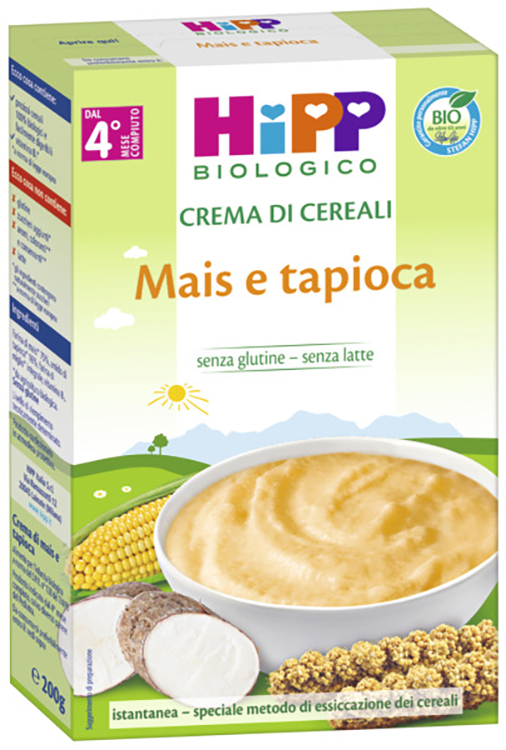 HIPP BIO CREMA CEREALI MAIS/TAPIOCA 200 G - Farmaunclick.it