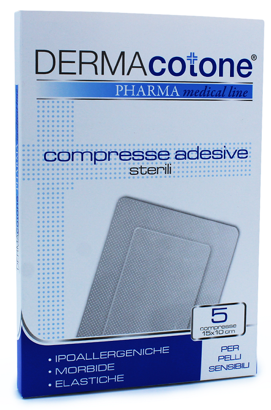 COMPRESSA ADESIVA DERMACOTONE 10X15CM 5 PEZZI - Farmaunclick.it