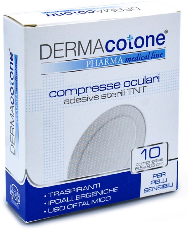 COMPRESSA OCULARE ADESIVA TNT DERMACOTONE 6,5X9,5CM 10 PEZZI - Farmaunclick.it