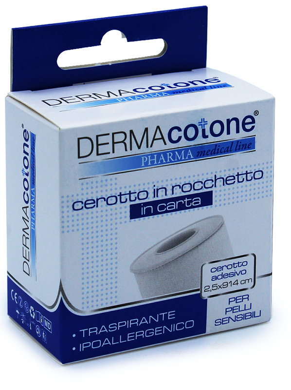 CEROTTO ROCCHETTO IN CARTA DERMACOTONE BIANCO 2,5X914CM 1 PEZZO - Farmaunclick.it