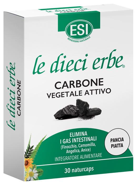 ESI LE DIECI ERBE CARBONE VEGETALE ATTIVO 30 NATURCAPS - Farmaunclick.it
