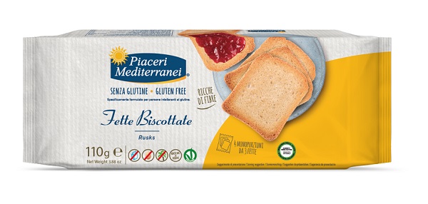 PIACERI MEDITERRANEI FETTE BISCOTTATE 110 G - Farmaunclick.it
