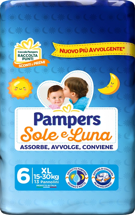 PAMPERS SOLE LUNA XL 13 PEZZI - Farmaunclick.it