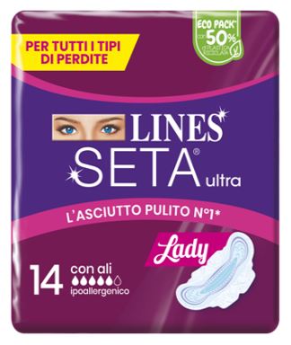 LINES SETA ULTRA ASSORBENTI LADY ALI CP 14 PEZZI - Farmaunclick.it