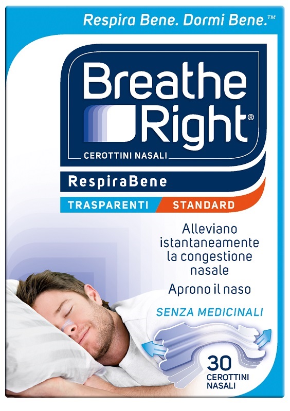 CEROTTI NASALI BREATHE RIGHT TRASPARENTI 30 PEZZI - Farmaunclick.it