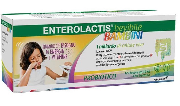 ENTEROLACTIS BAMBINI BEVIBILE 12 FLACONI DA 10 ML - Farmaunclick.it