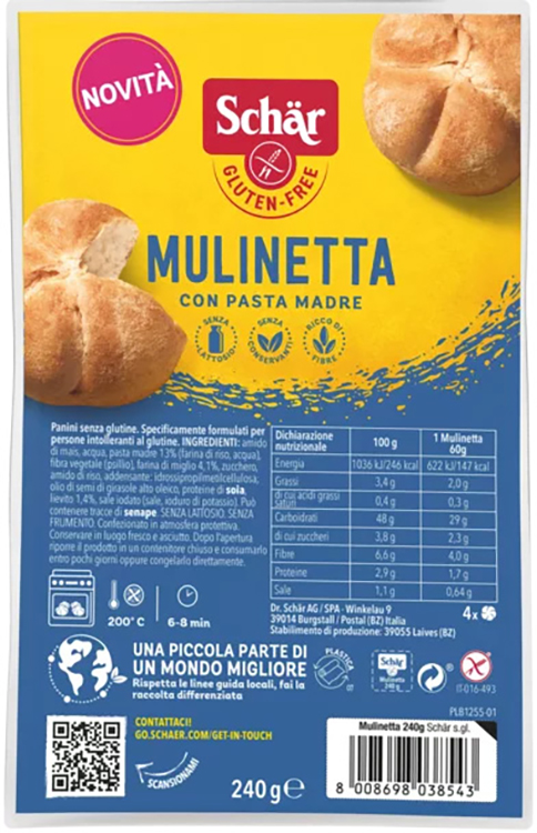 SCHAR MULINETTA 4 PEZZI DA 60 G - Farmaunclick.it