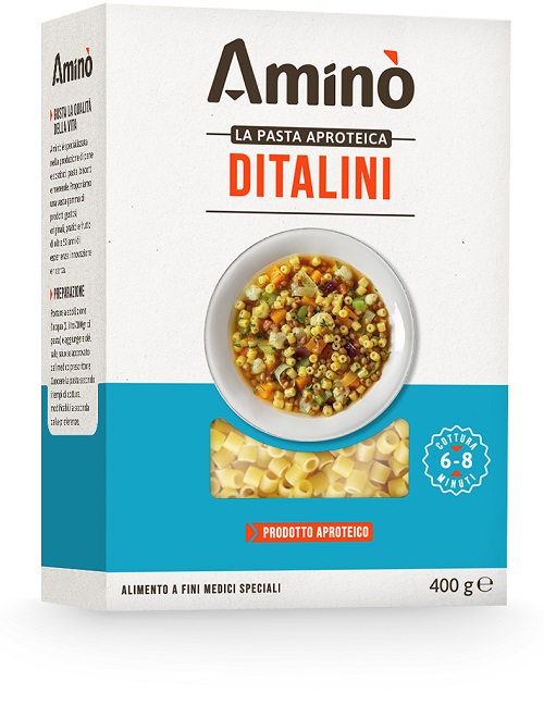 AMINO' LA PASTA APROTEICA DITALINI 400 G - Farmaunclick.it