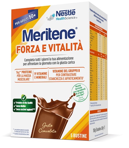 MERITENE FORZA E VITALITA' CIOCCOLATO 5 BUSTINE DA 30 G - Farmaunclick.it