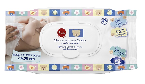 TRUDI BABY CARE SALVIETTINE IGIENE CORPO 40 PEZZI - Farmaunclick.it
