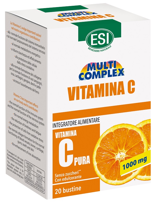 ESI MULTICOMPLEX VITAMINA C 20 BUSTINE DA 2 G - Farmaunclick.it