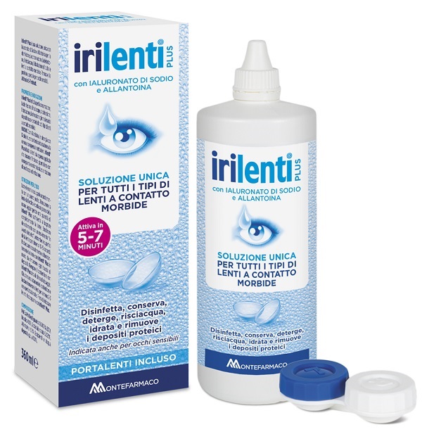 SOLUZIONE UNICA PER LENTI A CONTATTO IRILENTI 360 ML + PORTALENTI - Farmaunclick.it