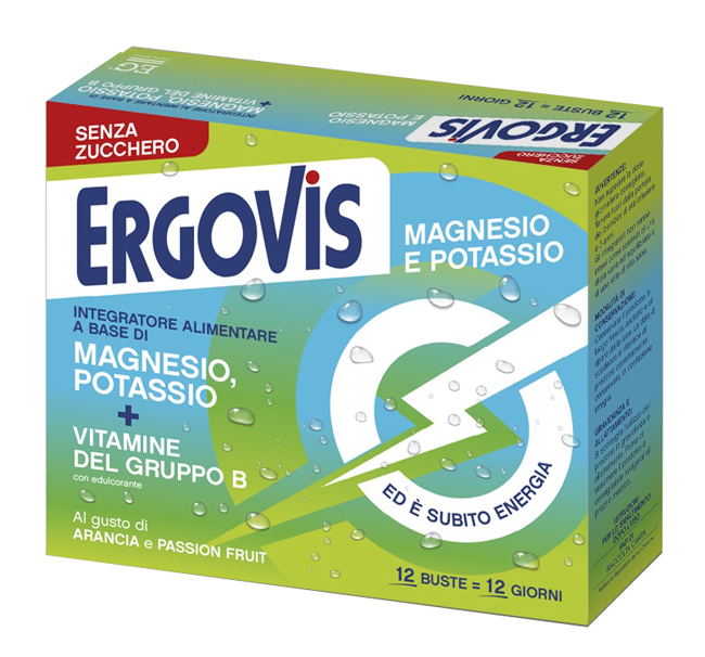 ERGOVIS MG+K VITAMINE B SENZA ZUCCHERO 12 BUSTINE - Farmaunclick.it