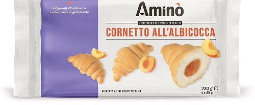 AMINO' CORNETTO ALBICOCCA 4 PEZZI DA 55 G - Farmaunclick.it