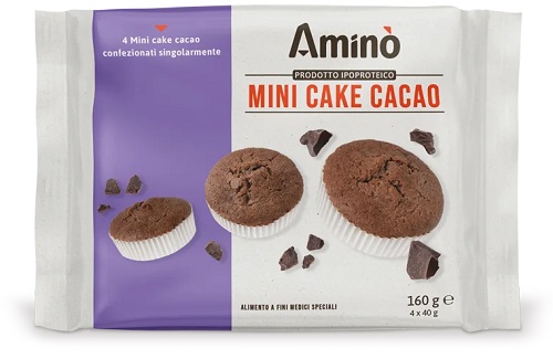 AMINO' MINI CAKE CACAO 4 PEZZI DA 40 G - Farmaunclick.it