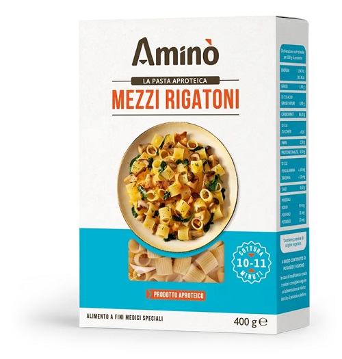 AMINO' MEZZI RIGATONI APROTEICI 400 G - Farmaunclick.it