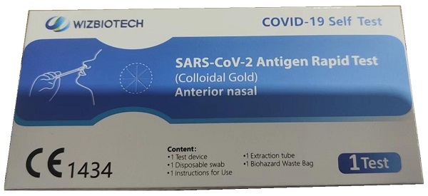 TEST ANTIGENICO RAPIDO COVID-19 WIZBIOTECH AUTODIAGNOSTICO RILEVAZIONE QUALITATIVA ANTIGENE SARS-COV-2 IN TAMPONI NASALI - Farmaunclick.it