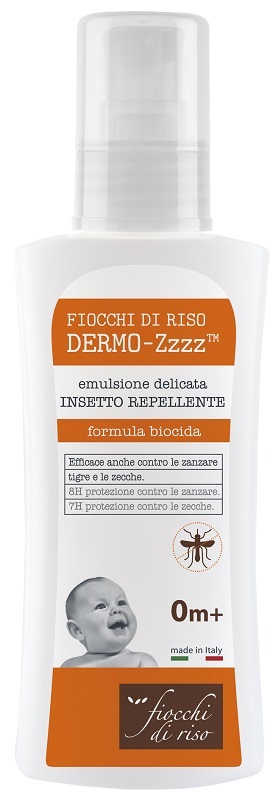 FIOCCHI DI RISO DERMO ZZZZ EMULSIONE DELICATA REPELLENTE 0 MESI + 100 ML - Farmaunclick.it