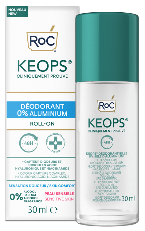 ROC KEOPS DEODORANT ROLL ON 0% ALUMINIUM 30 ML - Farmaunclick.it