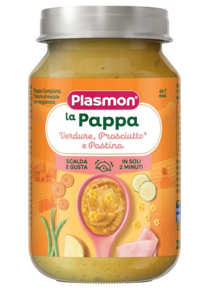 PLASMON LA PAPPA VERDURE PROSCIUTTO E PASTINA 200 G - Farmaunclick.it
