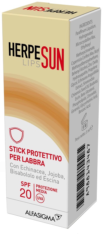 HERPESUN LIP STICK LABBRA SPF 20 5 ML - Farmaunclick.it