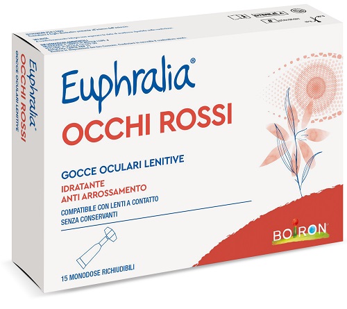 GOCCE OCULARI LENITIVE EUPHRALIA OCCHI ROSSI 15 FLACONCINI MONODOSE 0,5 ML - Farmaunclick.it