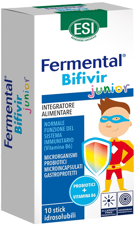 ESI FERMENTAL BIFIVIR JUNIOR 10 STICK IDROSOLUBILI - Farmaunclick.it