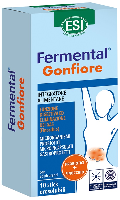 ESI FERMENTAL GONFIORE 10 STICK OROSOLUBILI - Farmaunclick.it