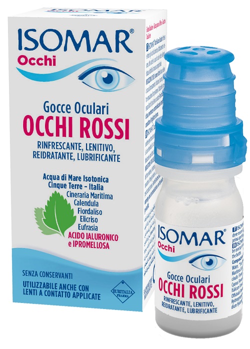ISOMAR OCCHI ROSSI GOCCE OCULARI ACIDO IALURONICO 0,20% 10 ML - Farmaunclick.it