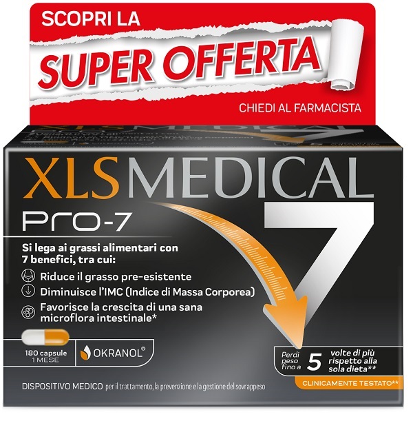XLS MEDICAL PRO-7 180 CAPSULE TAGLIO PREZZO - Farmaunclick.it