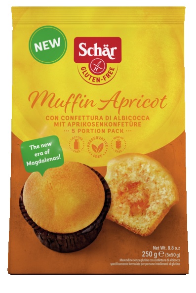 SCHAR MUFFIN APRICOT 5 PEZZI DA 50 G - Farmaunclick.it