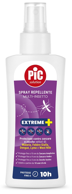 PIC SOLUTION SPRAY REPELLENTE MULTI-INSETTO EXTREME+ 100 ML - Farmaunclick.it