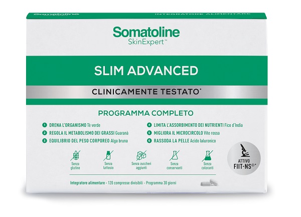 SOMATOLINE SLIM ADVANCED 120 COMPRESSE SENZA GLUTINE SENZA LATTOSIO - Farmaunclick.it