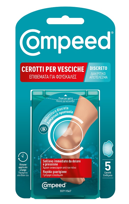 CEROTTO COMPEED VESCICHE DISCRETO 5 PEZZI - Farmaunclick.it